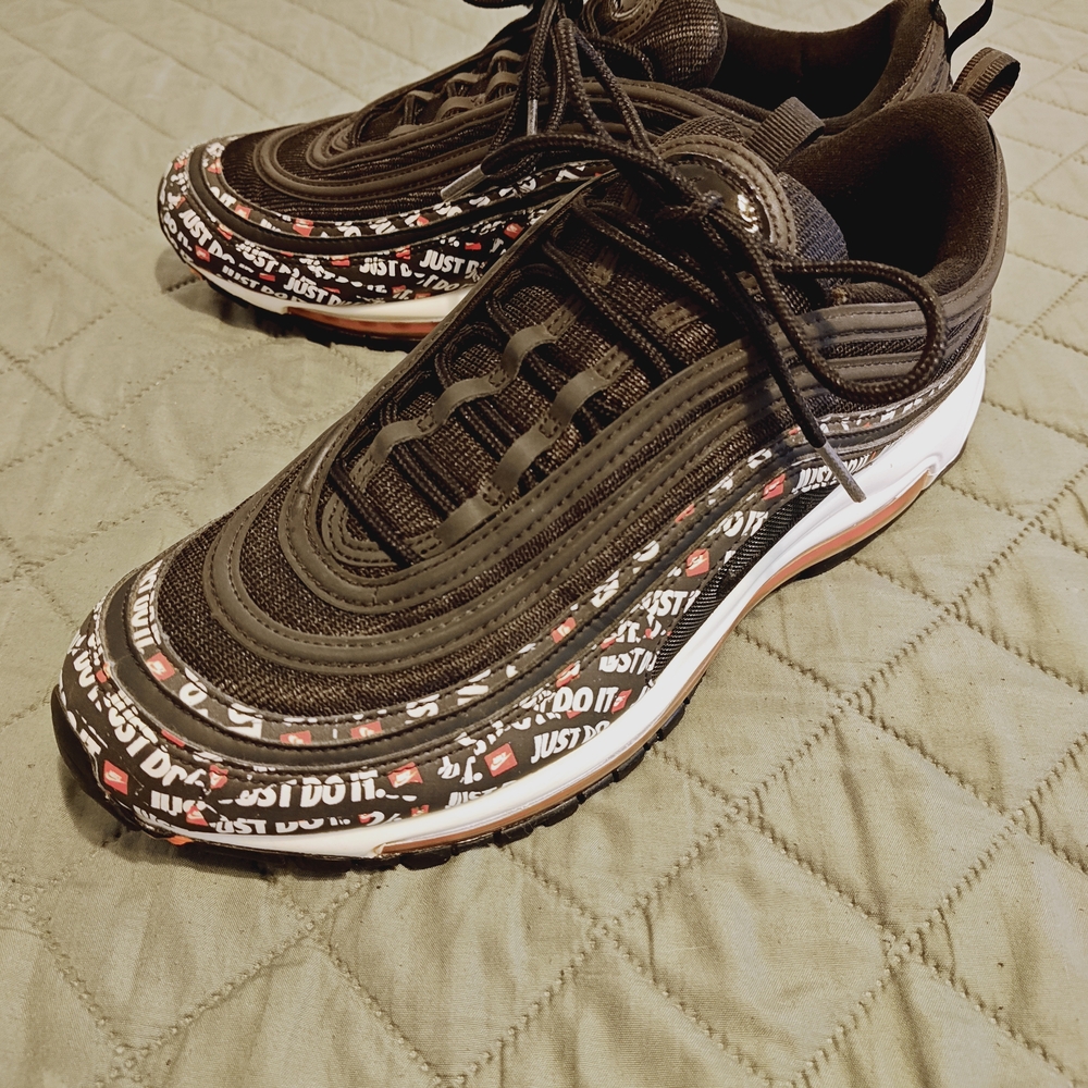 Nike Air Max 97's Black & Gray w/Red Highlights Men's Sneakers